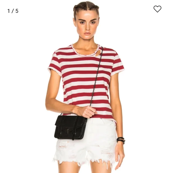 RtA Nicola 100% Cotton Distressed Tee - Picture 2 of 15